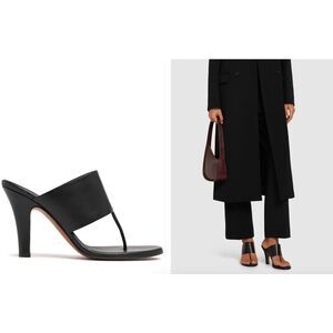 The Row Black Signum Heeled Sandals EU40.5/US10.5 $1450